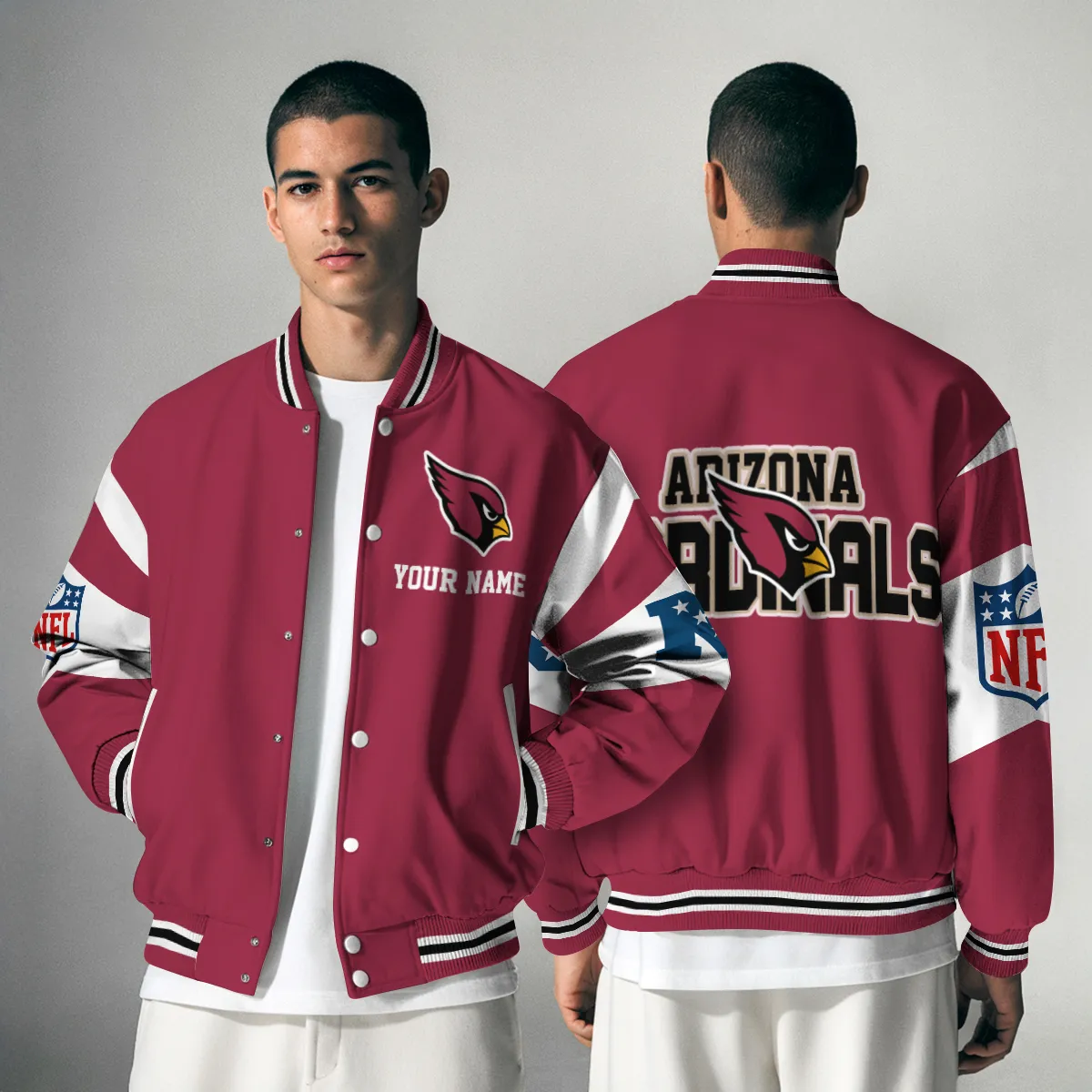 Arizona Cardinals Personalized Varsity Jacket Gift For Men