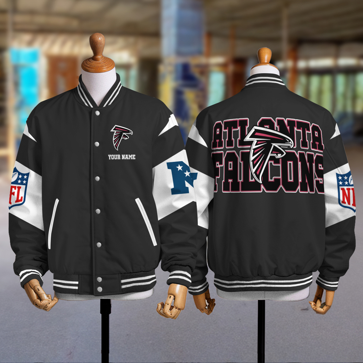Atlanta Falcons 2025 NFL Baseball Jacket For Women