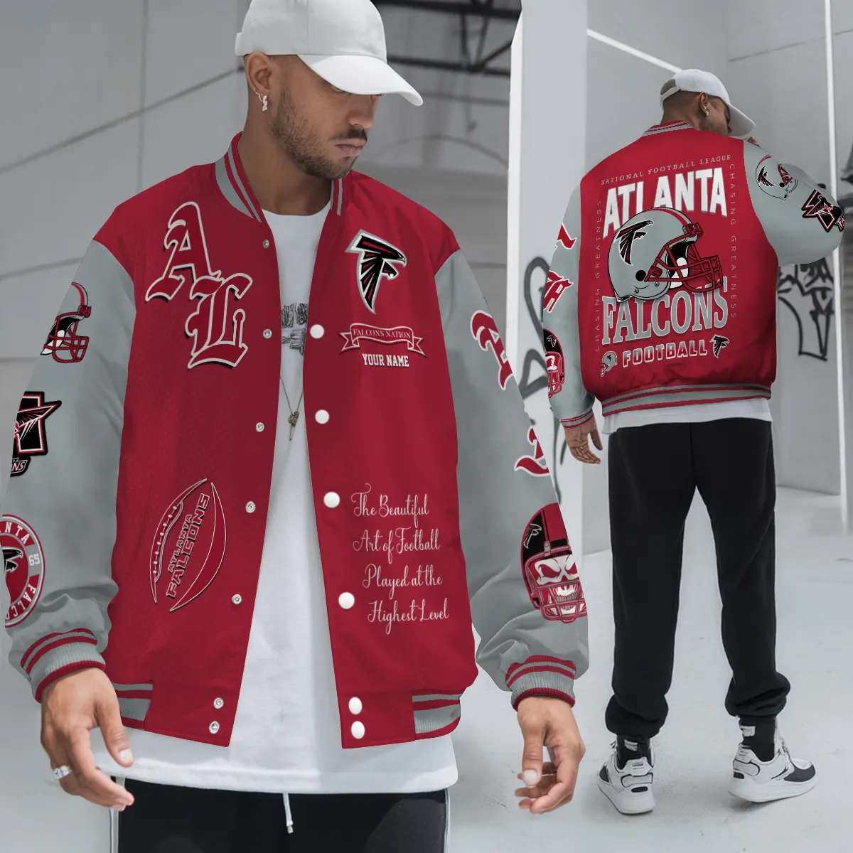 Atlanta Falcons NFL Baseball Jacket For Men