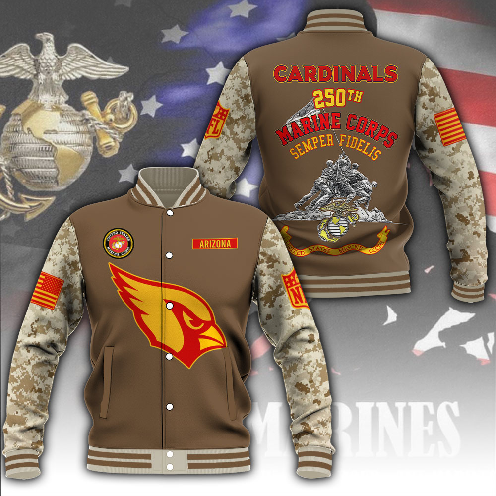 Arizona Cardinals X Us Marine Corps 250Th Anniversary Varsity Jacket