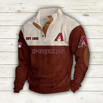 Arizona Diamondbacks Button Quarter Sweatshirt