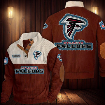 Atlanta Falcons Button Quarter Sweater For Men