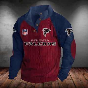 Atlanta Falcons Button Quarter Sweater