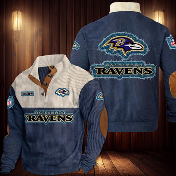 Baltimore Ravens Button Quarter Sweatshirt