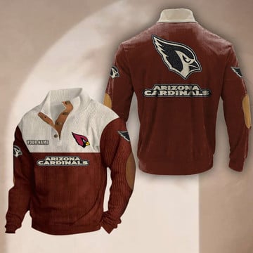 Arizona Cardinals Button Quarter Sweatshirt
