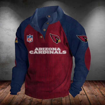 Arizona Cardinals Button Quarter Sweater