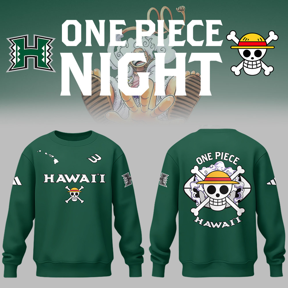 One Piece X Hawaii Athletics Football Sweatshirt