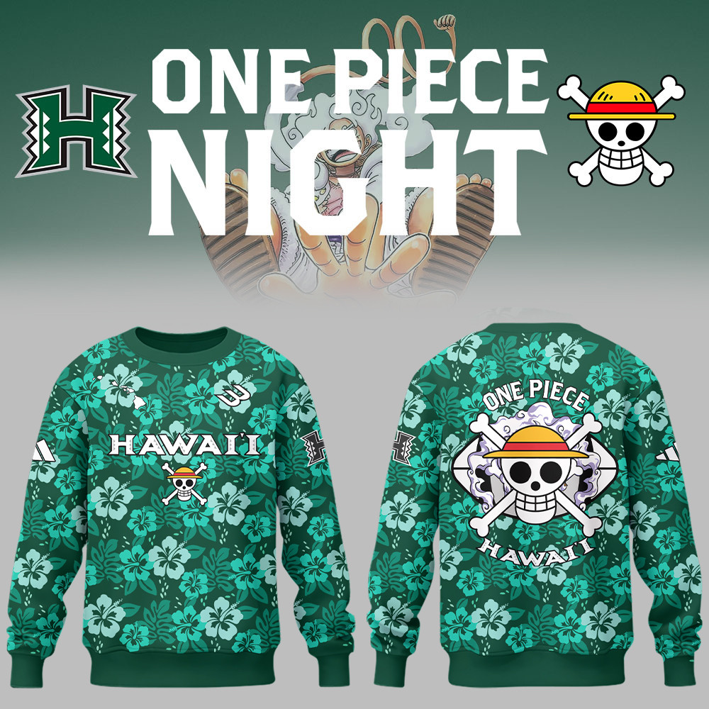 One Piece X Hawaii Athletics Football Sweatshirt