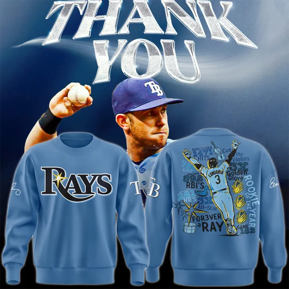 Tampa Bay Rays Evan Longoria Thank You For The Memories Signatures Sweatshirt
