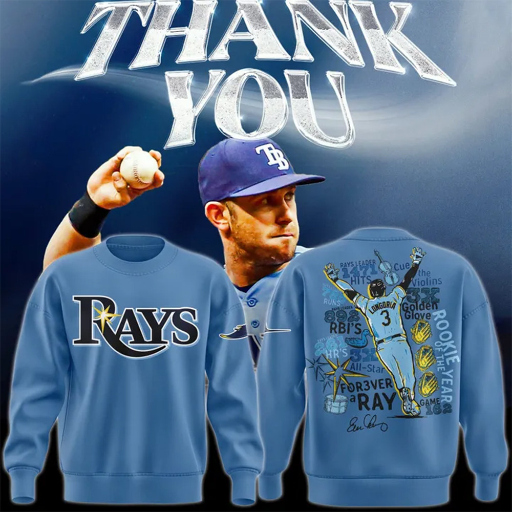 Tampa Bay Rays Evan Longoria Thank You For The Memories Signatures Sweatshirt Fans Gifts