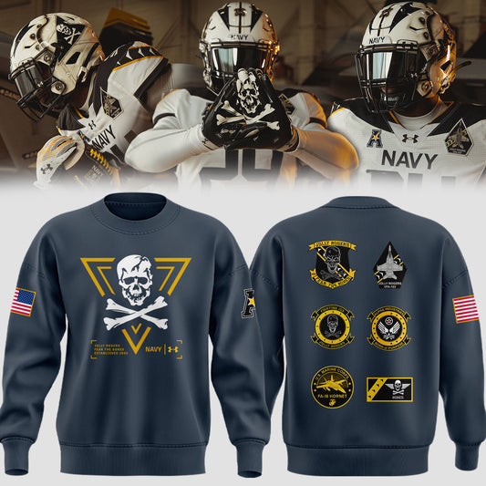 Jolly Rogers Navy Midshipmen Sweatshirt Football Gifts For Husband