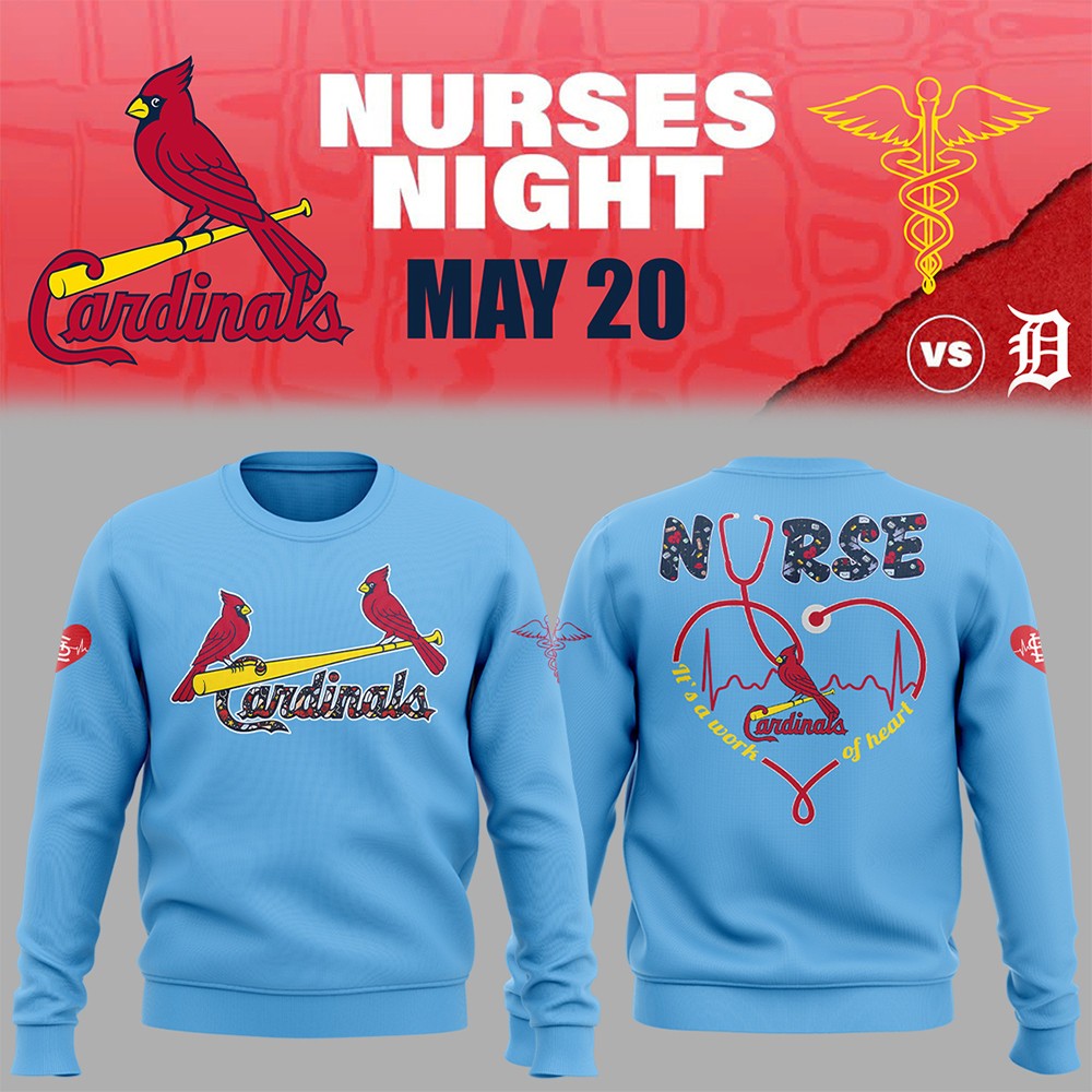 St. Louis Cardinals Baseball Nurses Night Sweatshirt