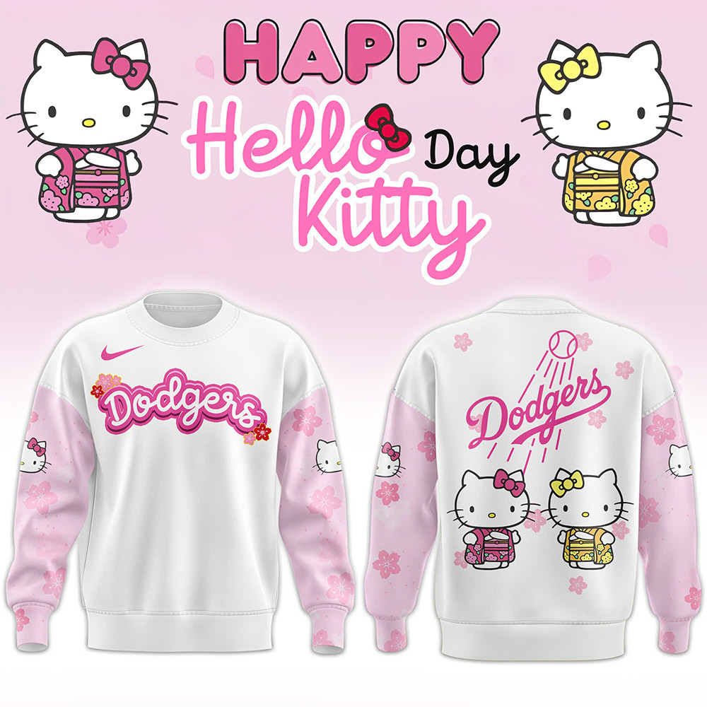 Los Angeles Dodgers X Hello Kitty 2025 Sweatshirt Cool Baseball Gifts