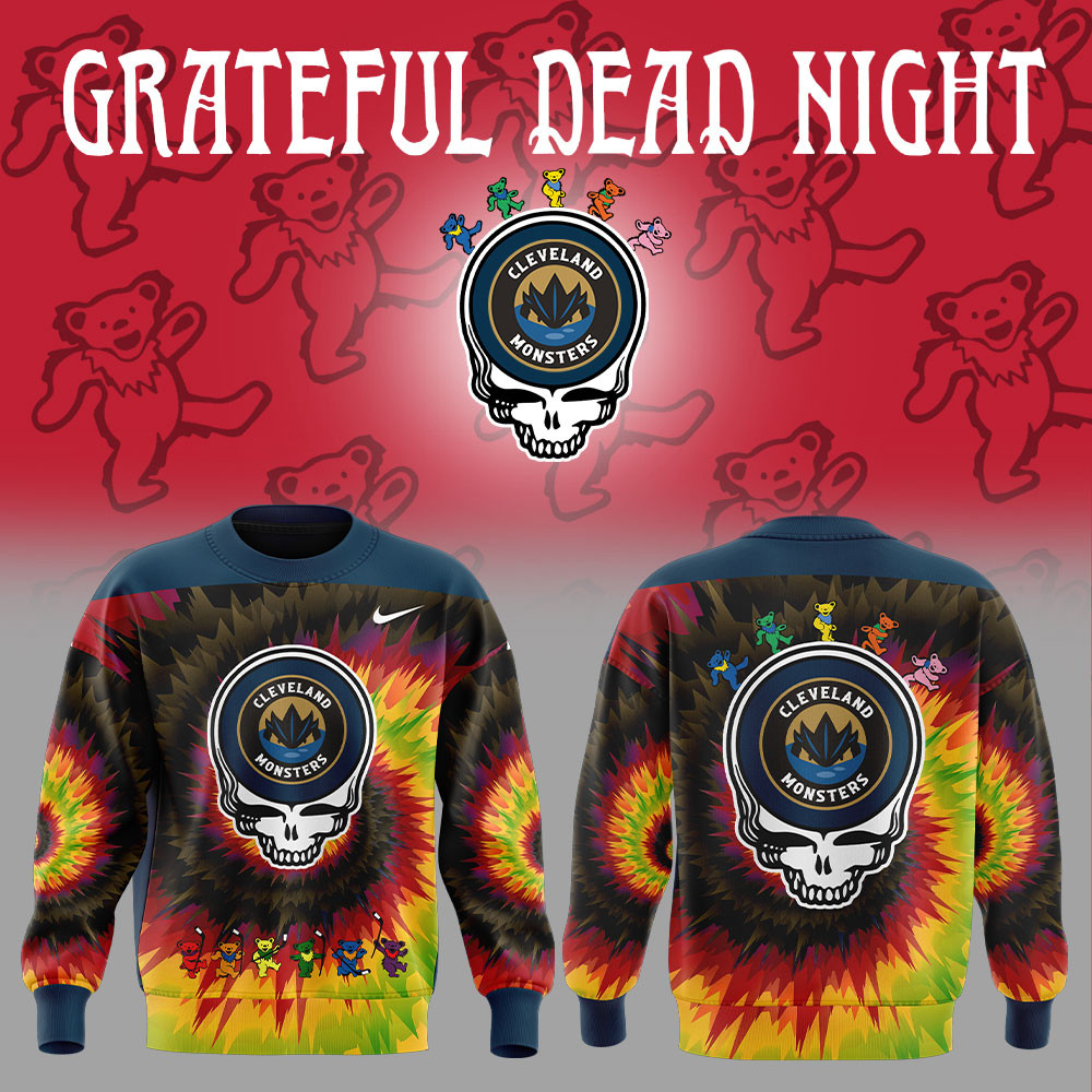 Cleveland Monsters Grateful Dead Night Sweatshirt Gifts For NHL Fans