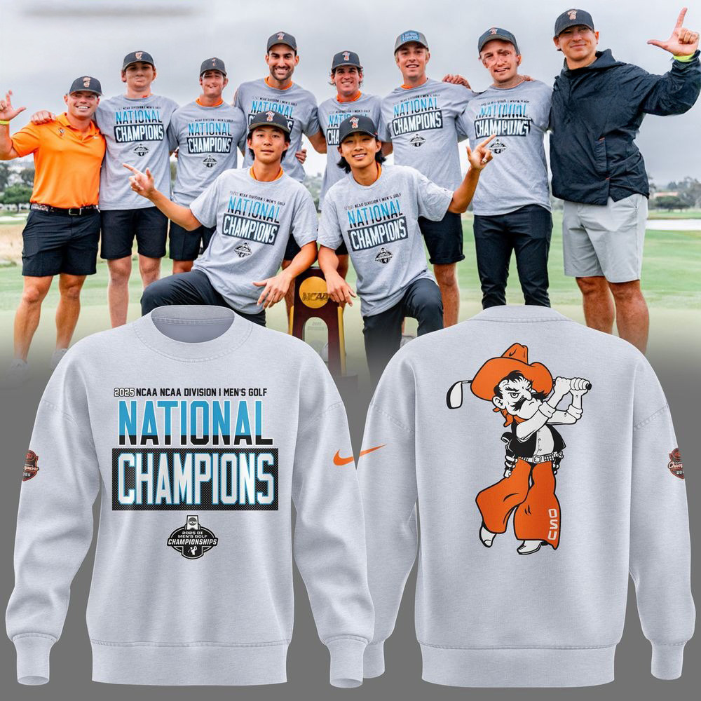 Oklahoma State Cowboys 2025 NCAA MenS Golf National Champions Sweatshirt Great Gifts For Dad