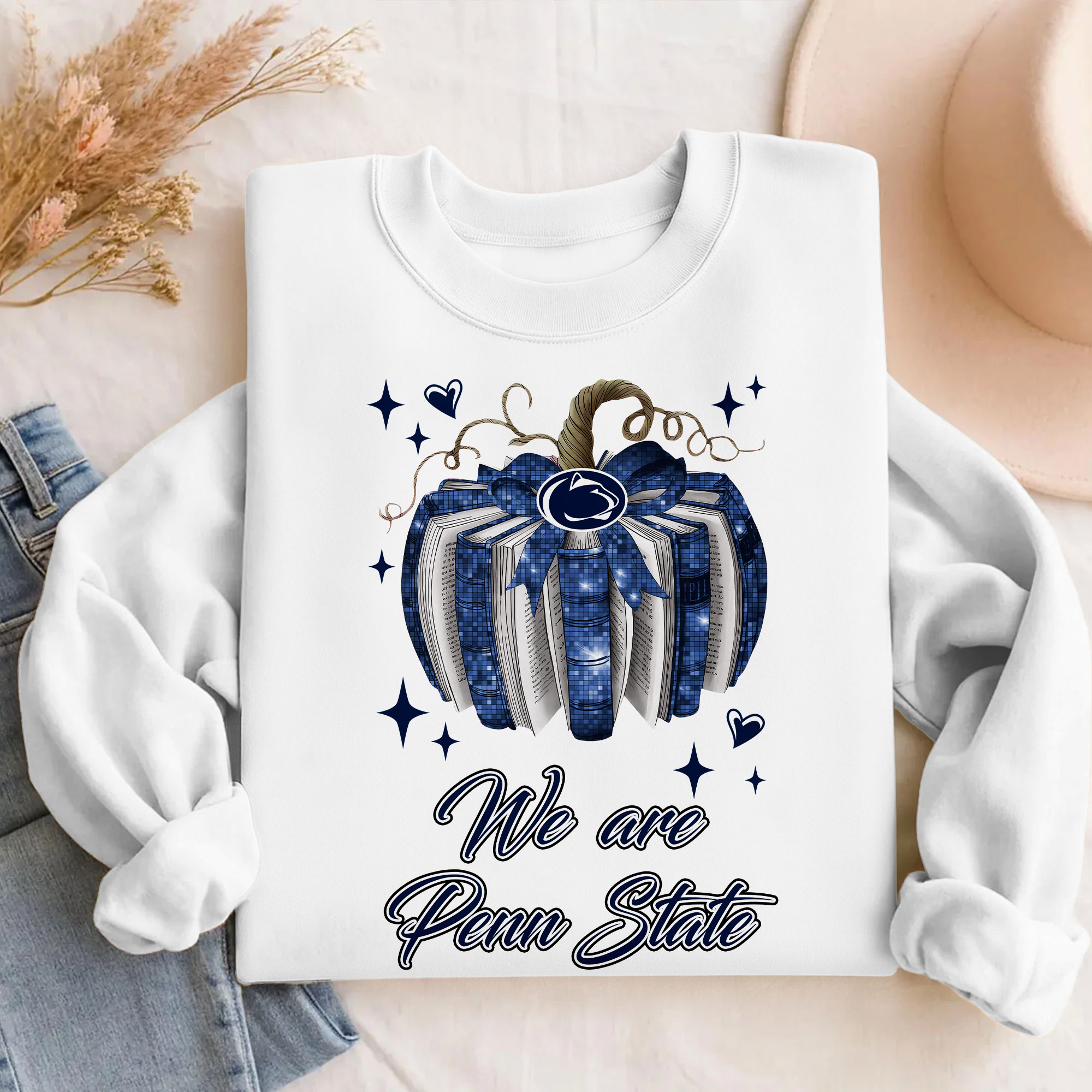 Penn State Nittany Lions NCAA Pumpkin Bow Game Day Sweater