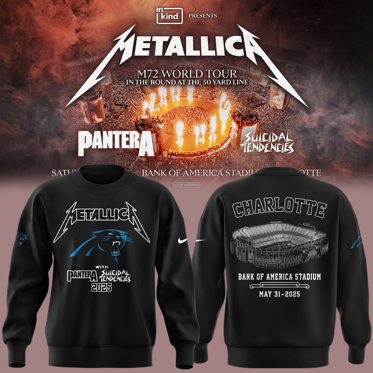 Limited Edition M72 World Tour X Carolina Panthers Black 2025 Sweatshirt 