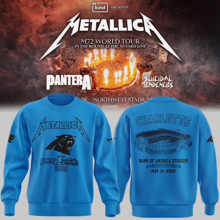 Limited Edition M72 World Tour X Carolina Panthers 2025 Sweatshirt 