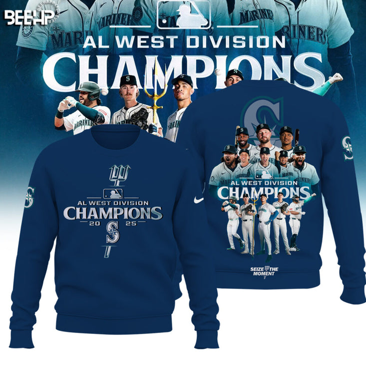 Seattle Mariners 2025 Al West Division Champions Limited Edition Sweat Sweatshirt 