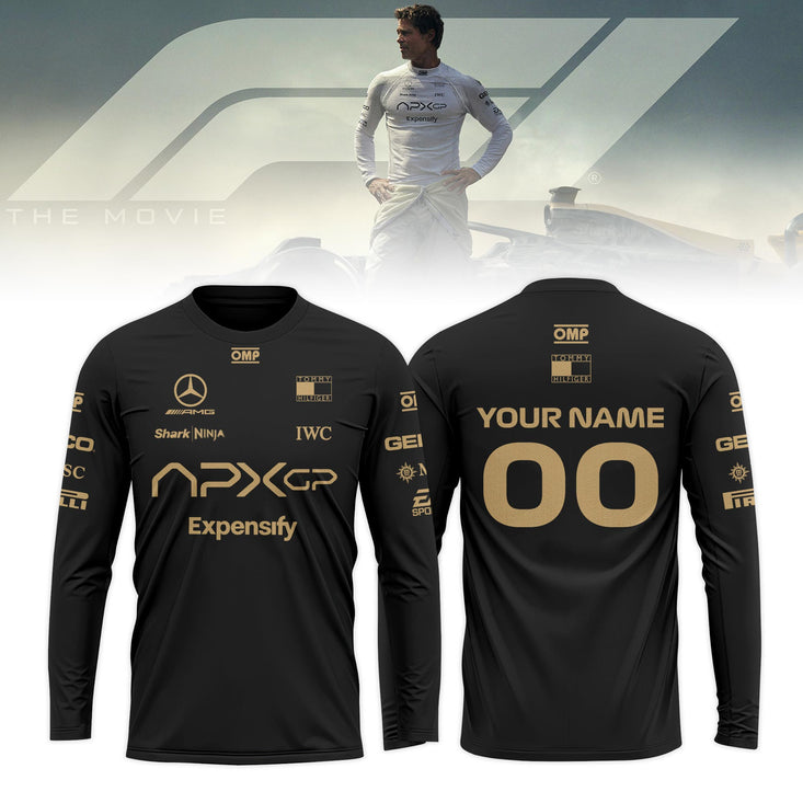 F1 The Movie 2025 Apxgp Brad Pitt Custom Long Sleeve Shirt