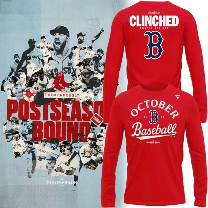 Special October Baseball Post Season 2025 Red Sox Long Sleeve