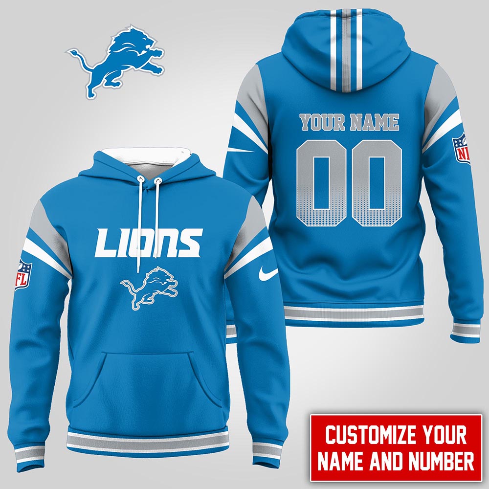 Detroit Lions  Premium NFL Customized Hoodie Men