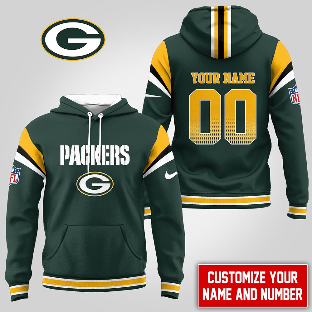 Green Bay Packers  Premium NFL Customized Hoodie Men