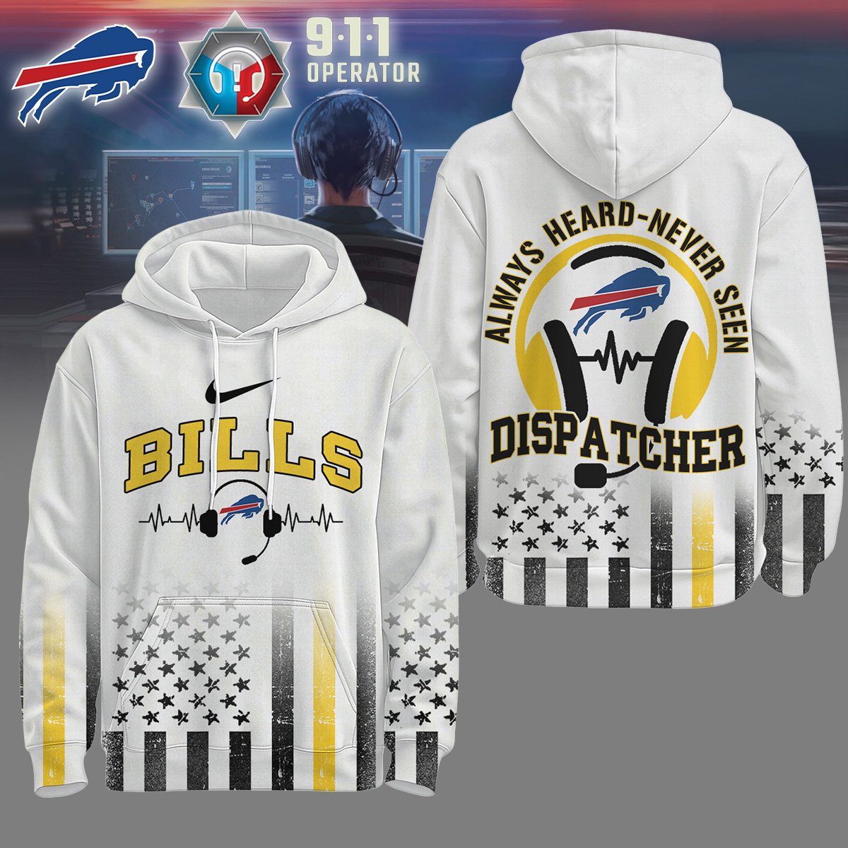 Buffalo Bills  Premium NFL Dispatcher Fan Hoodie
