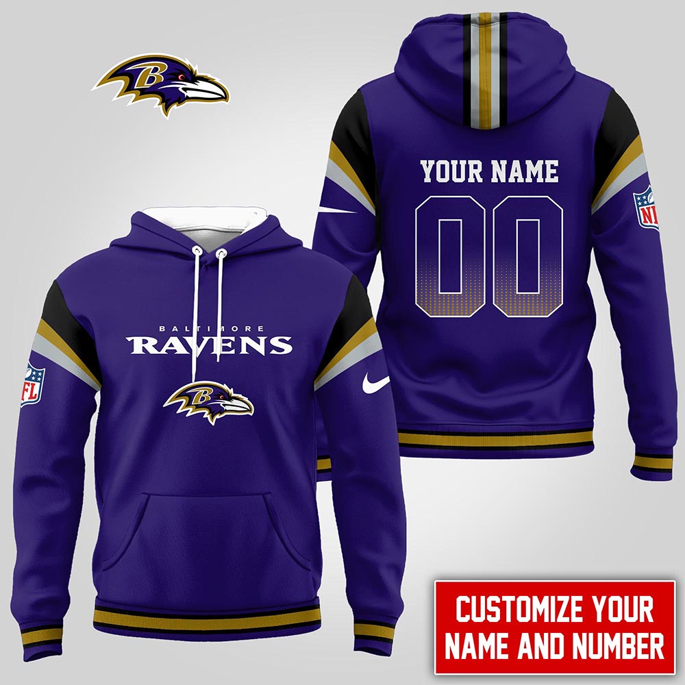 Baltimore Ravens  Premium NFL Customized Hoodie Men