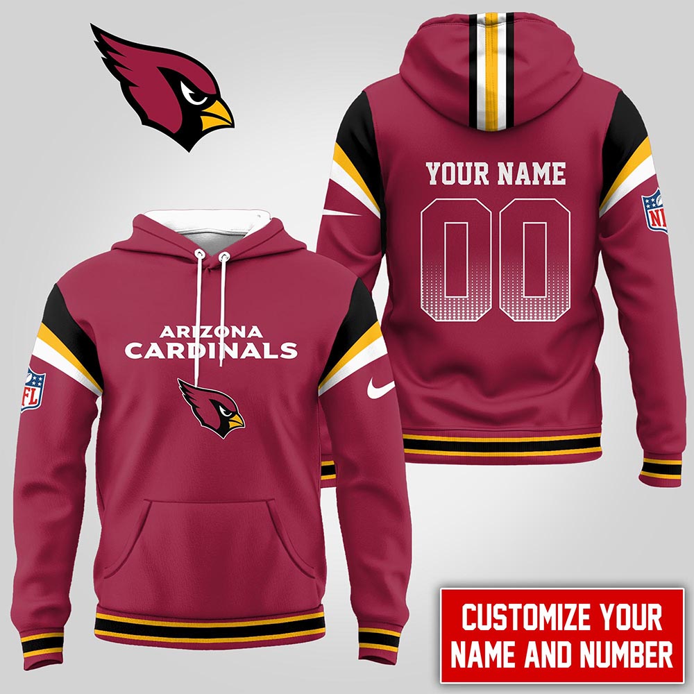 Arizona Cardinals  Premium NFL Customized Hoodie Men