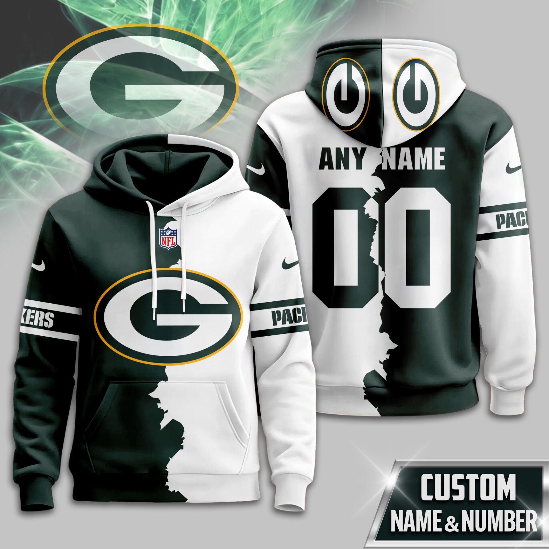 Green Bay Packers  Premium Victory Split Hoodie For Women