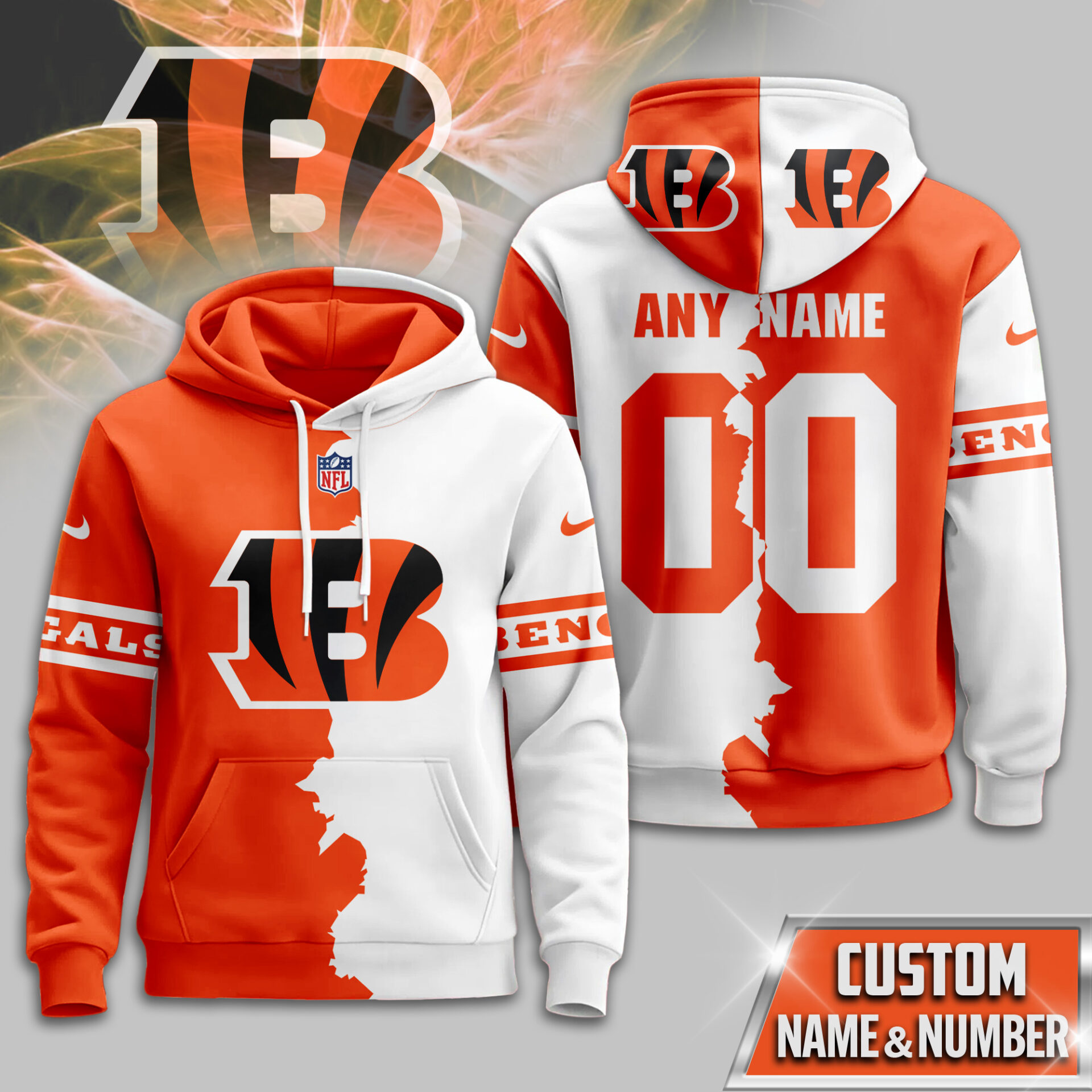 Cincinnati Bengals  Premium Victory Split Hoodie For Women