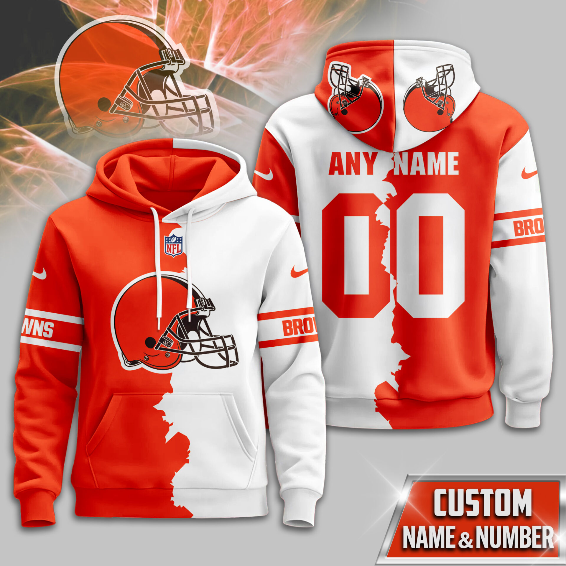 Cleveland Browns  Premium Victory Split Hoodie For Women