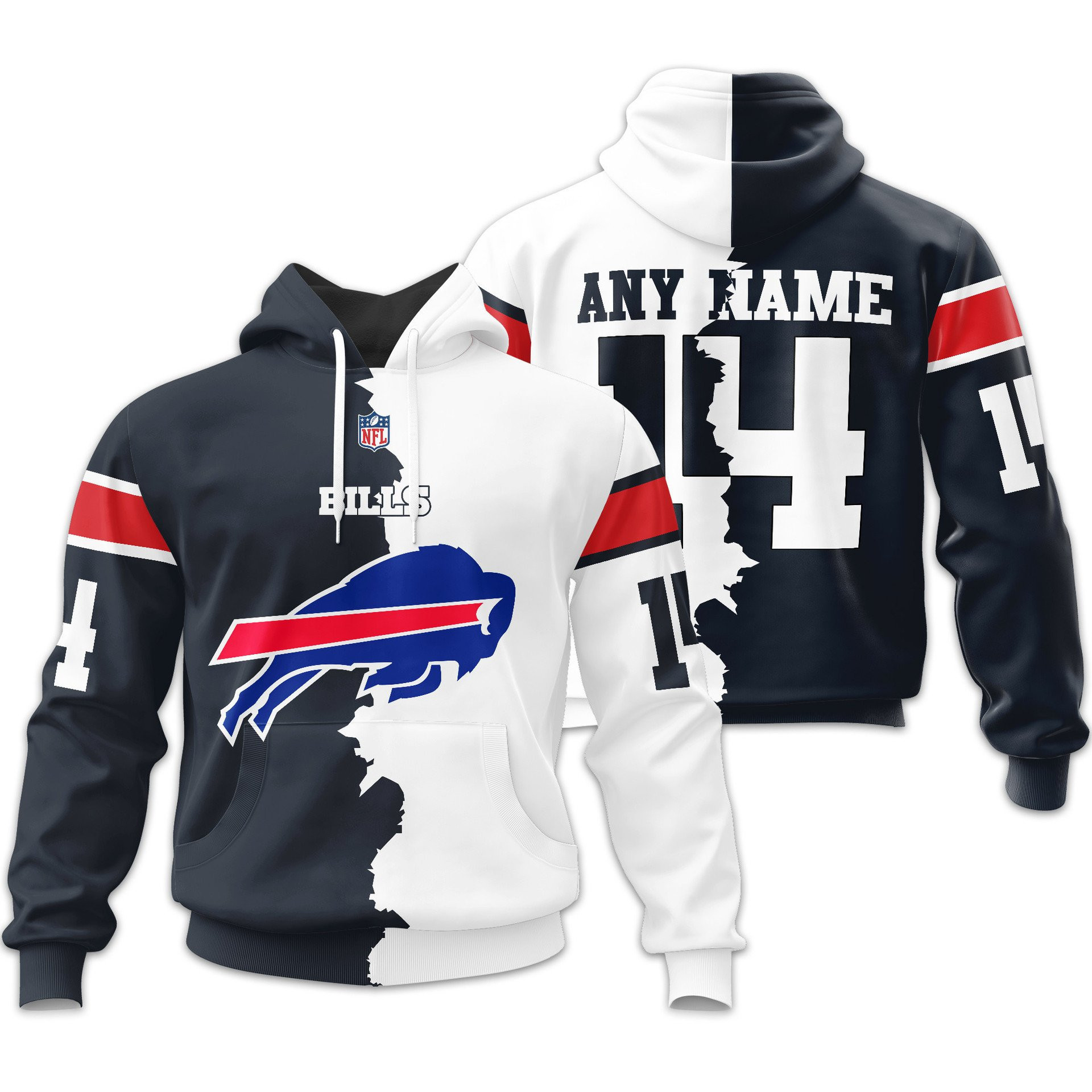 Buffalo Bills  Home Mix Away Hoodie