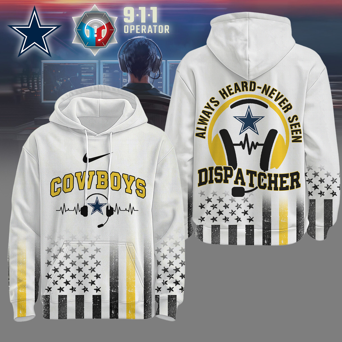 Dallas Cowboys  Premium NFL Dispatcher Fan Hoodie