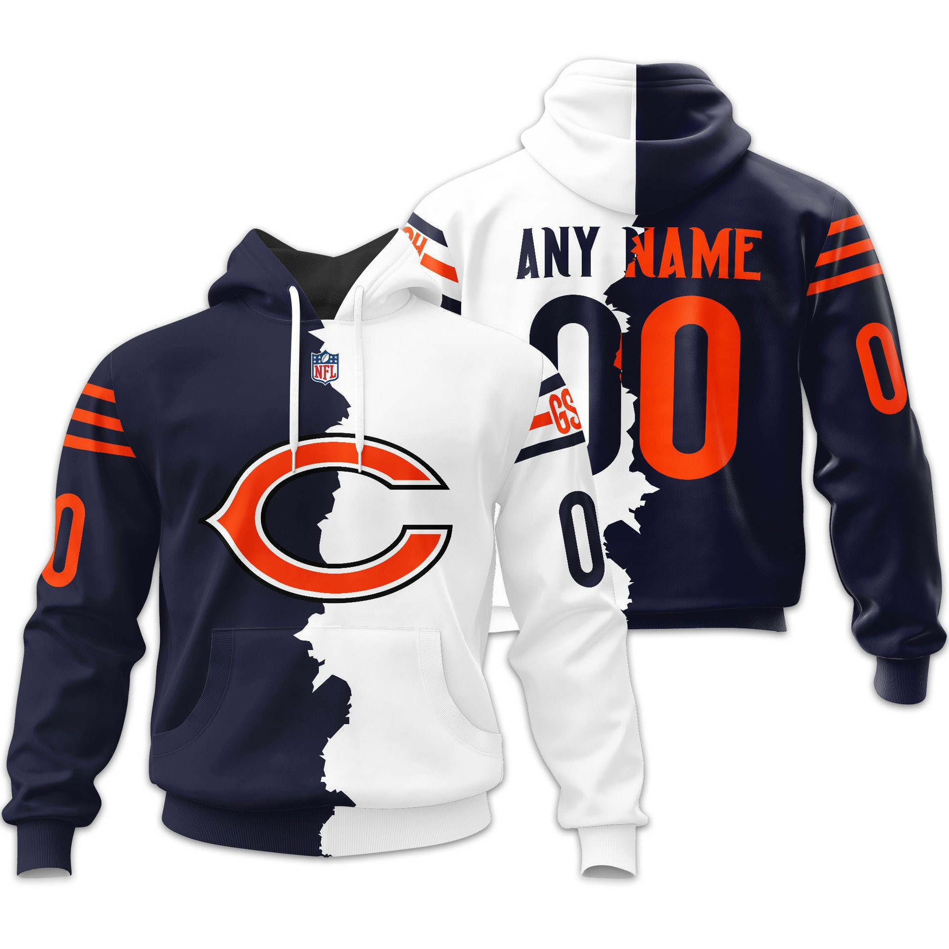 Chicago Bears  Home Mix Away Hoodie
