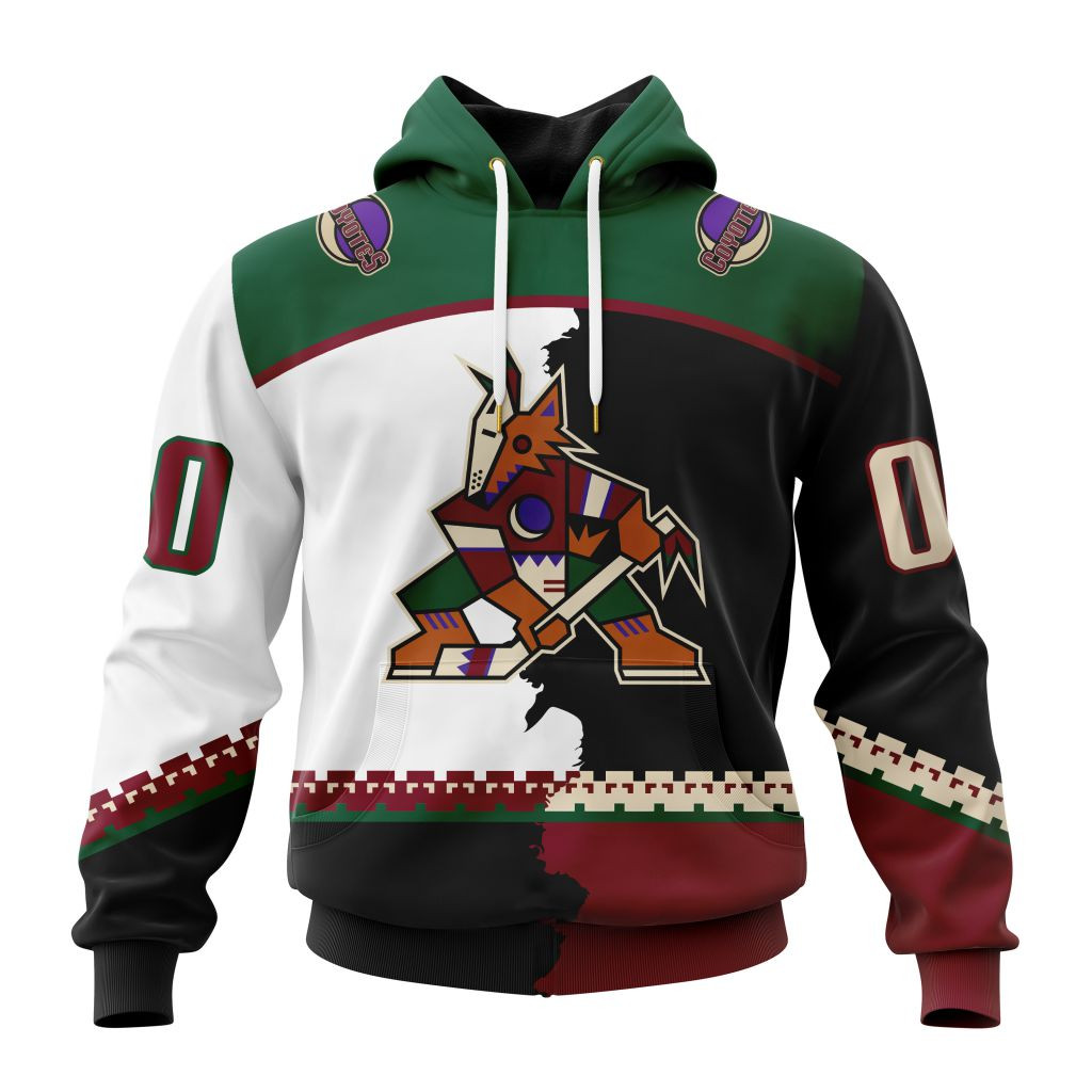 Arizona Coyotes Personalize Home Mix Away Kits Hoodie 