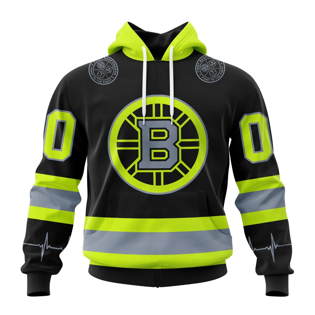 Boston Bruins Specialized Unisex Kits With Firefighter Uniforms Color Hoodie 