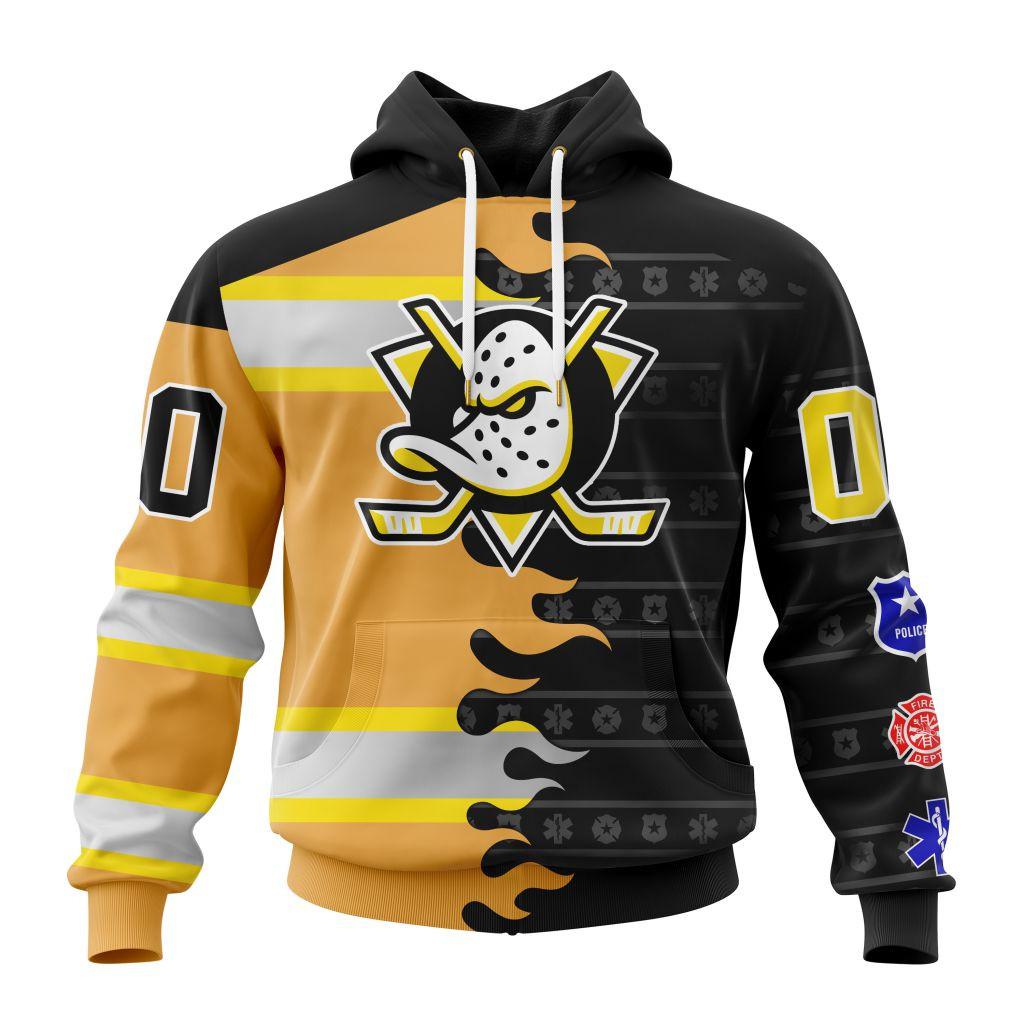 Anaheim Ducks Special First Responders Hoodie For Men
