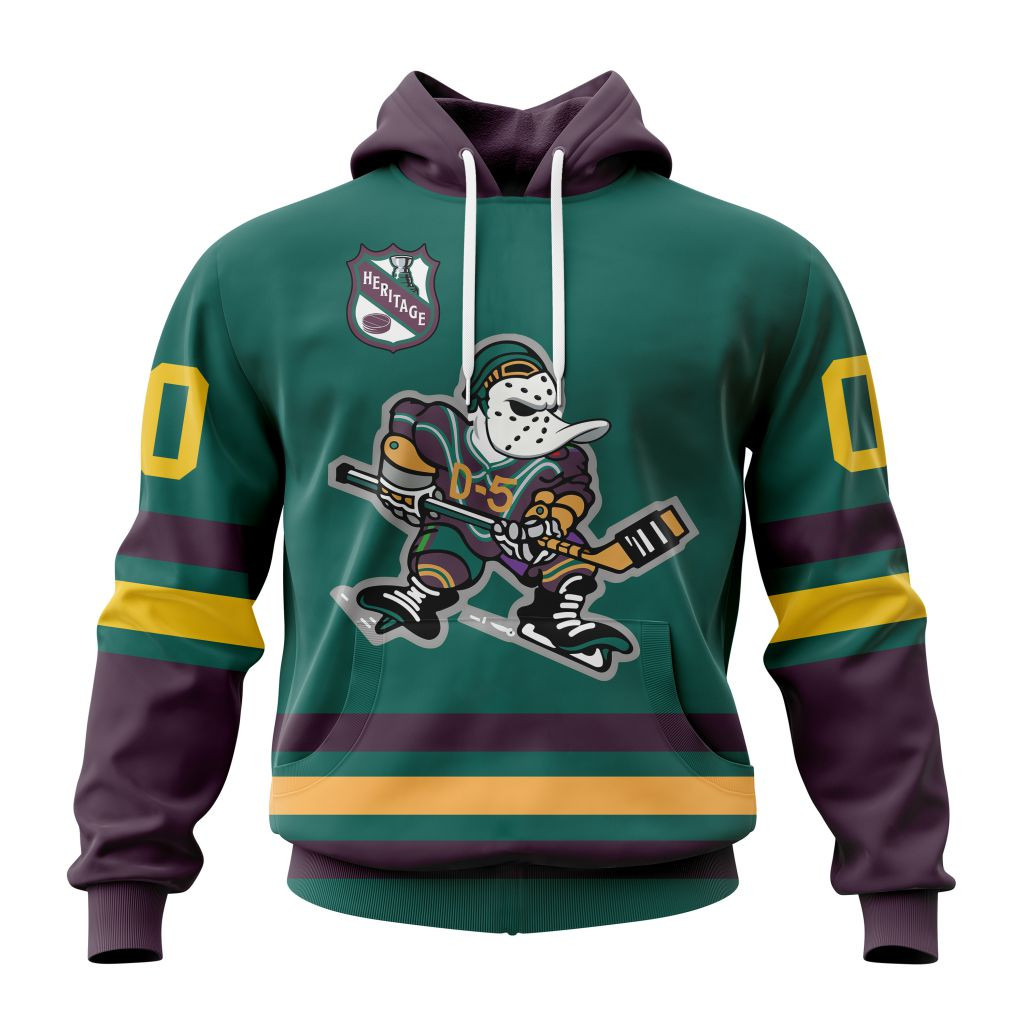 Anaheim Ducks Personalized Heritage Hoodie For Men
