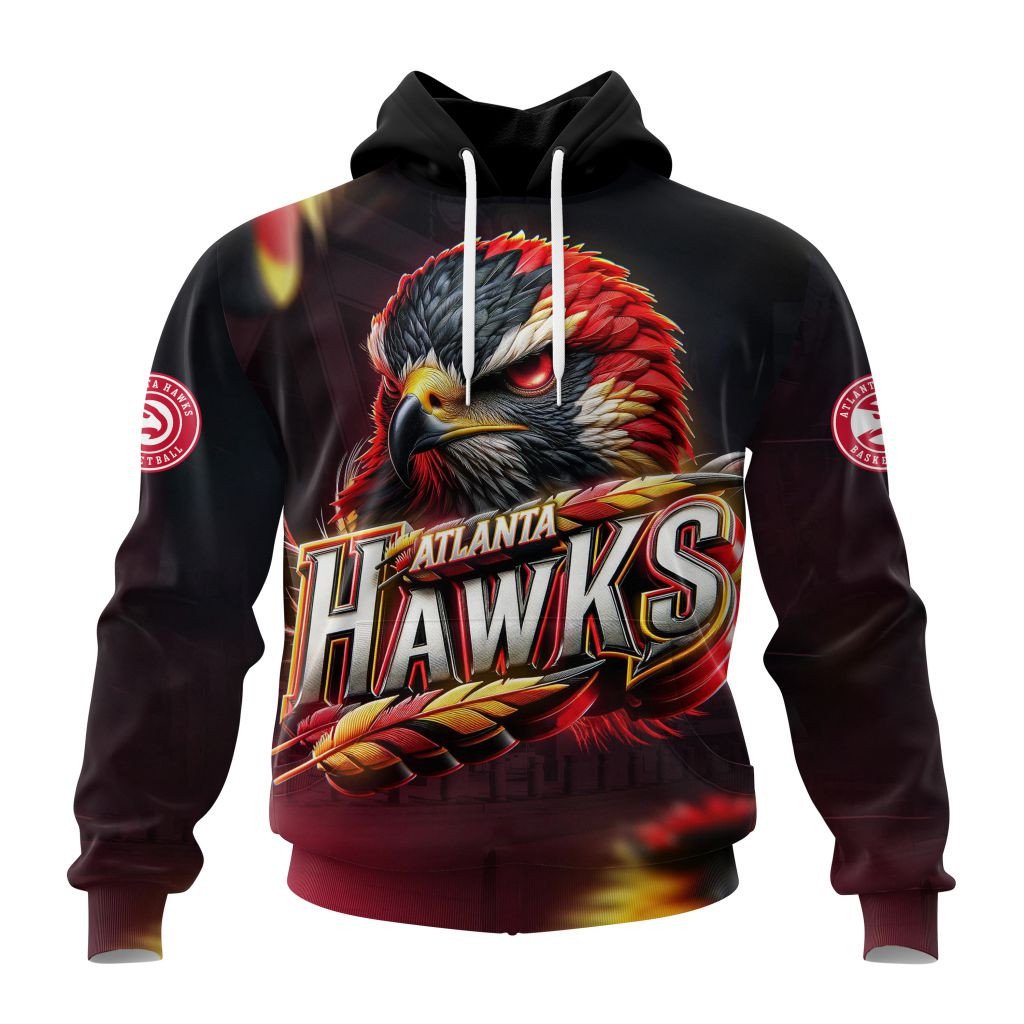 Atlanta Hawks Special Realistic Team Logo Hoodie For Men