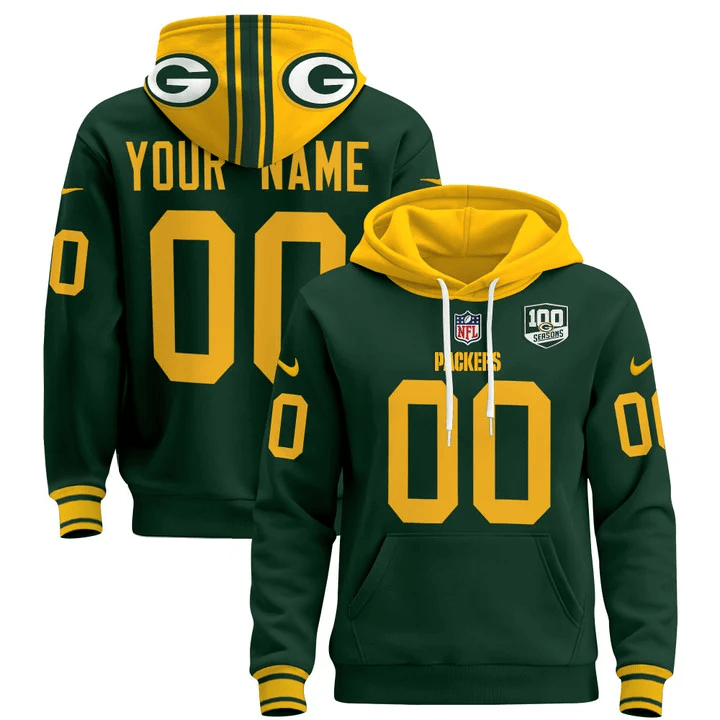Green Bay Packers 2025 Custom Pullover Hoodie All Printed