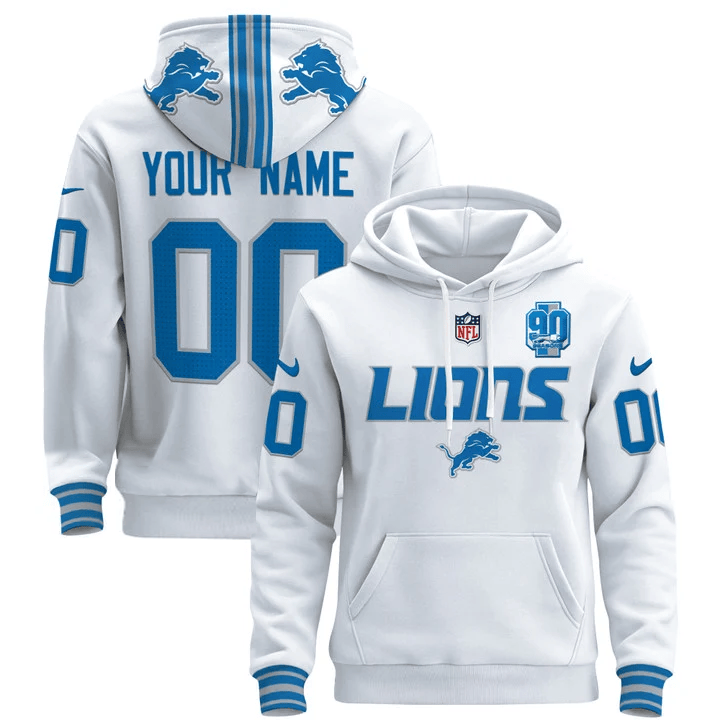 Detroit Lions 2025 Custom Pullover Hoodie All Printed