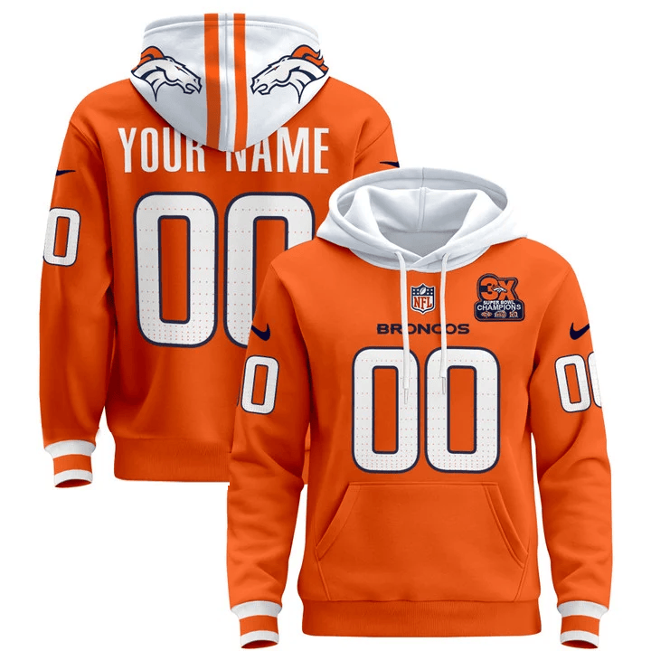 Denver Broncos 2025 Custom Pullover Hoodie All Printed