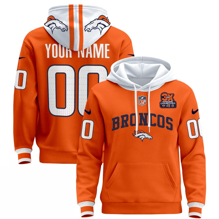 Denver Broncos 2025 Custom Pullover Hoodie All Printed