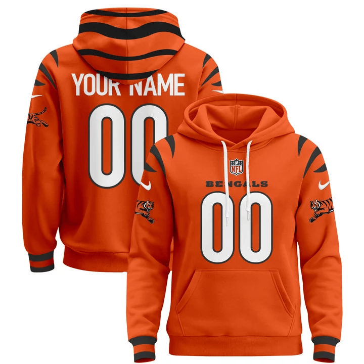 Cincinnati Bengals 2025 Custom Pullover Hoodie All Printed