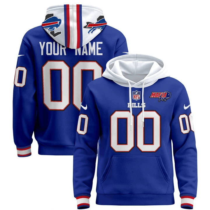 Buffalo Bills 2024 Bills Mafia Patch Custom Pullover Hoodie All Printed