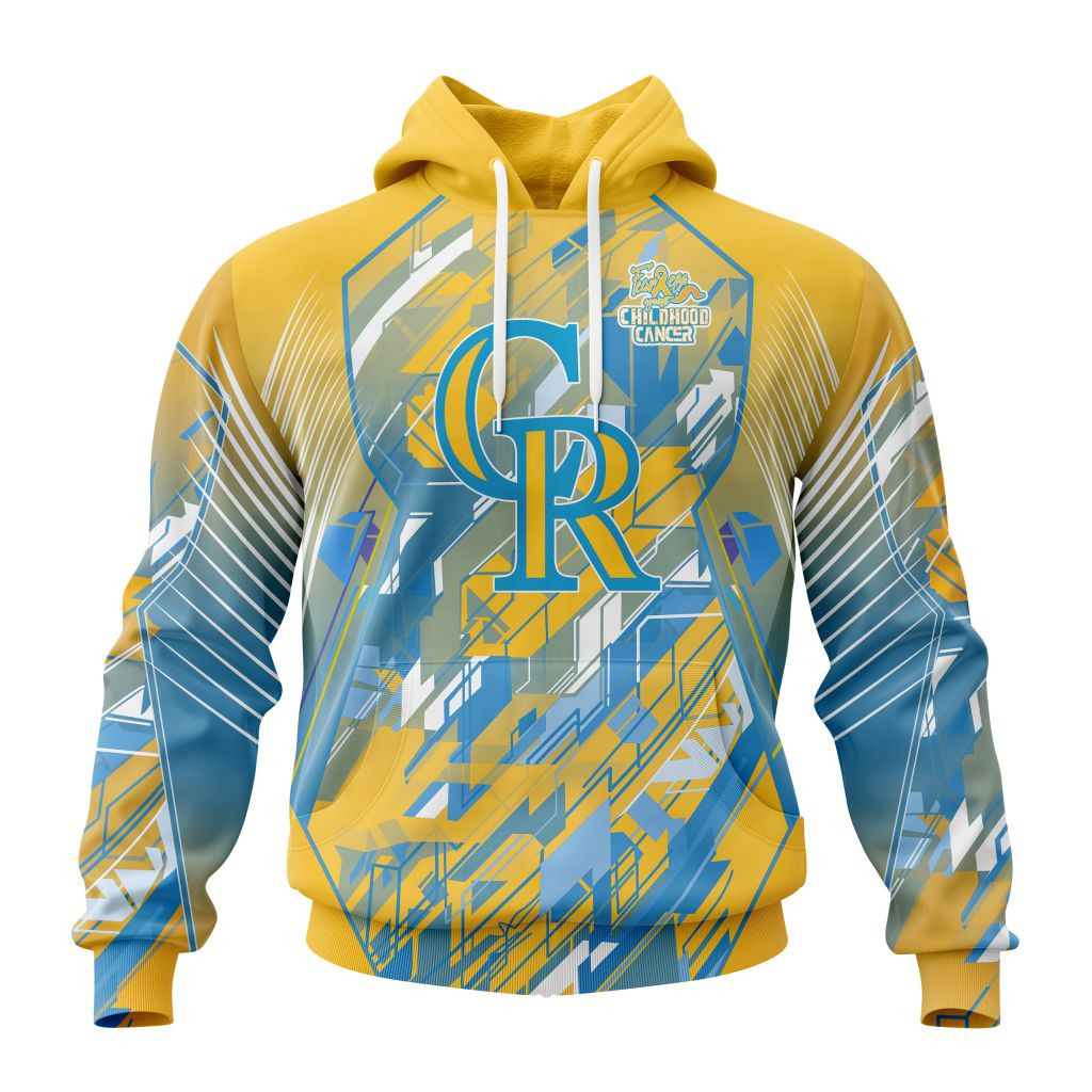 Colorado Rockies Specialized Design Fearless Against Childhood Cancers Hoodie 