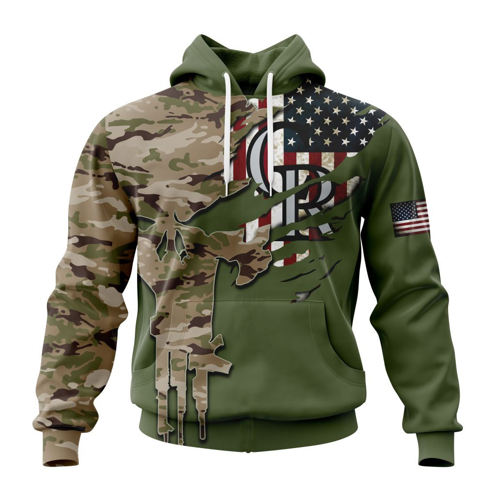 Colorado Rockies Special Camo Design For Veterans Hoodie 