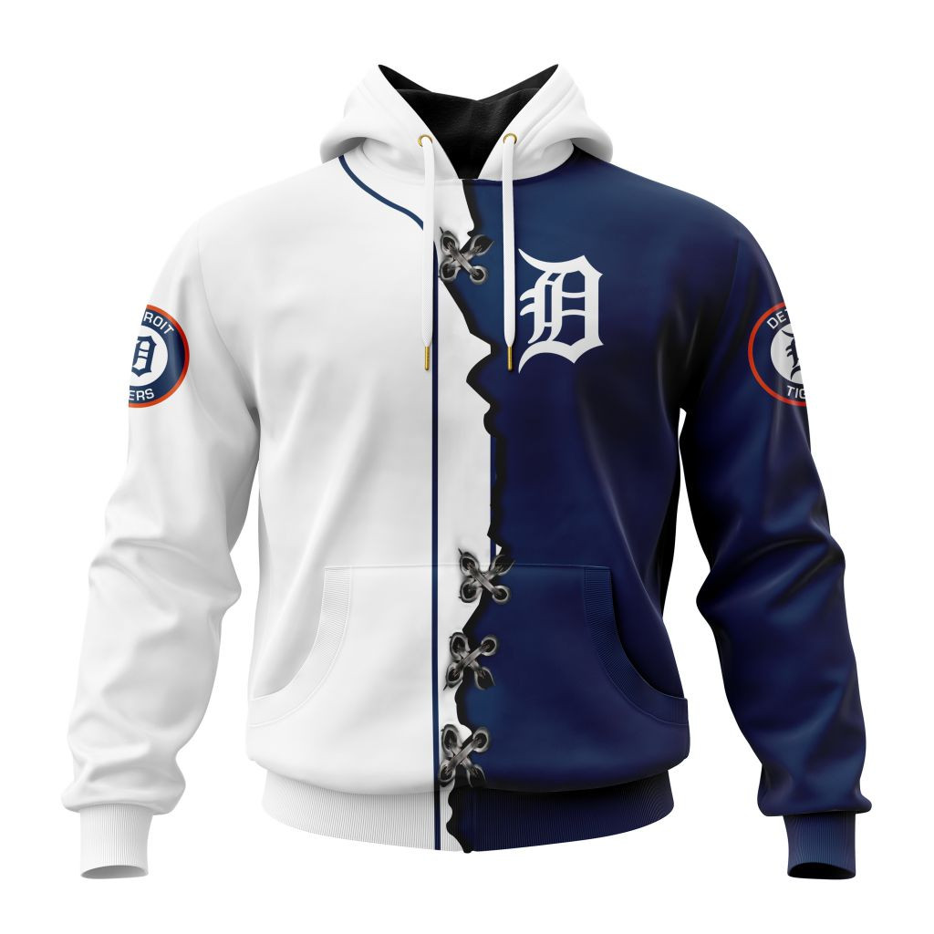 Detroit Tigers Personalized Mix Jersey Hoodie For Men